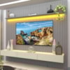 Home Nobre Ripado 230 C/Led Ripado Cinza/Off White Gelius