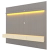 Home Nobre Ripado 230 C/Led Ripado Cinza/Off White Gelius