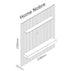 Home Nobre Ripado 230 C/Led Ripado Cinza/Off White Gelius