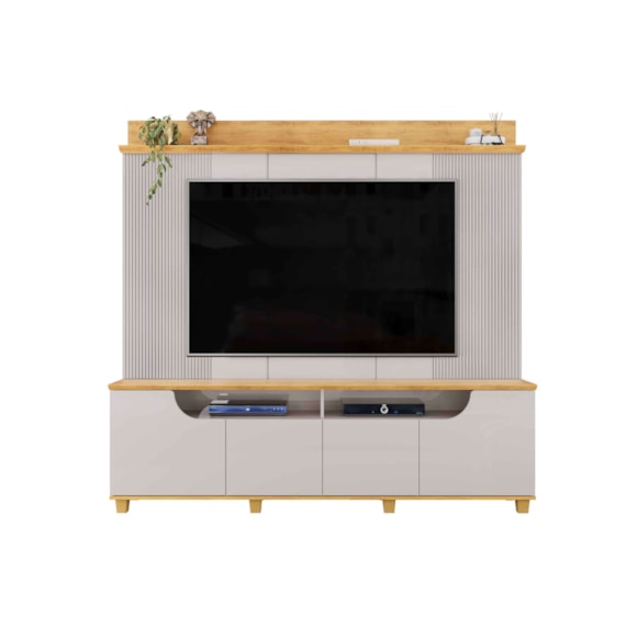 Home p/ TV até 75 P Gama c/4P 199x188cm Bali/Cedro DJ Móveis