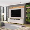Home p/ TV até 75 P Gama c/4P 199x188cm Bali/Cedro DJ Móveis
