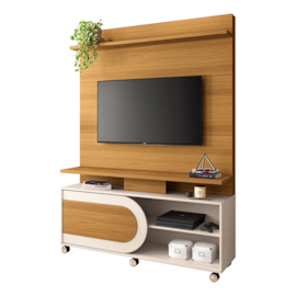 Home Theater Órbis Tv 55 Pol Com Rodízios Cinamomo/offwhite