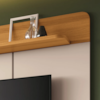 Home Theater Suspenso Galax Off White/Cinamomo Hb Moveis