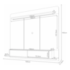 Home Theater Suspenso Galax Off White/Cinamomo Hb Moveis