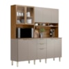 Kit Cozinha Amora 10 Portas 2G Amêndola/Nude PR Demóbile