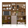 Kit Cozinha Amora 10 Portas 2G Amêndola/Nude PR Demóbile