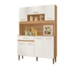 Kit Cozinha Magazin 120 7P 1G Freijó/Off White Cristal Nicioli