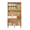 Kit Cozinha Magazin 90 5P 1G Freijó/Off White Cristal Nicioli