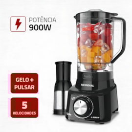 Liquidificador L-900 Fb Turbo 900w 2,7 Litros Preto Mondial
