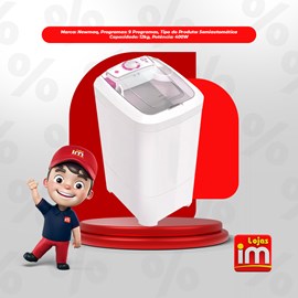 Máquina De Lavar Semiautomática 12kg New Up Newmaq