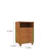 Mesa De Cabeceira 2 Gavetas Barcelona Cinamomo Tcil 