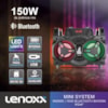 Mini System 150W Woofer 6,5" Bth Fm Led Bateria MS8600 Lenoxx 