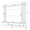 Painel Home Para Tv até 70" Suspenso Solus Hb Móveis