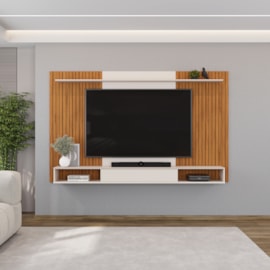 Painel Leo Off White/Freijó DJ Móveis