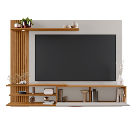 Painel para TV de até 65" NT1355 Off White/Freijó Notável