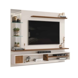 Painel Ravi Off White/Freijó DJ Móveis