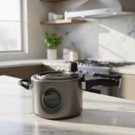 Panela de Pressão MTA Com Visor Duplo 4,5L Grafite