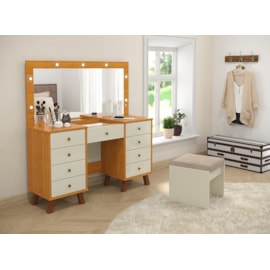 PENTEADEIRA CAMARIM ELOA CINAMOMO / OFF WHITE