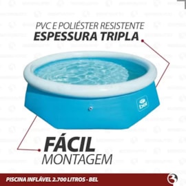 Piscina Inflável 2700L Azul