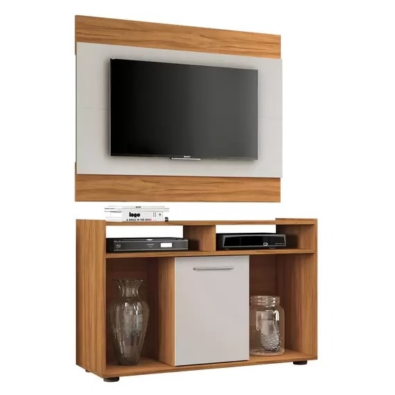 Rack com Painel para TV até 43 Polegadas 1 Porta Show 106cm