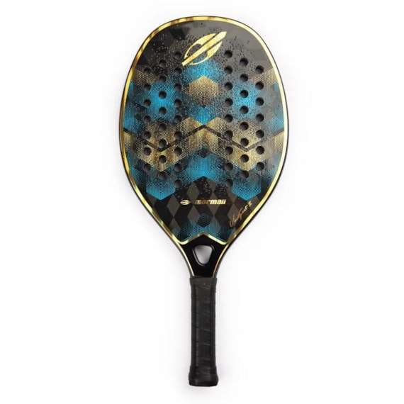 Raquete Beach Tennis Vini Font II Azul/Dourado Mormaii