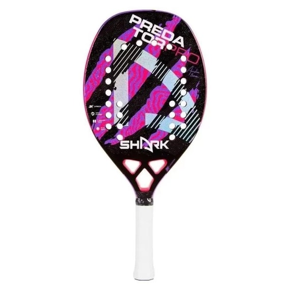 Raquete de Beach Tennis 20mm Predator Preto e Rosa