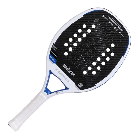 Raquete de Beach Tennis Kinetic X Branco e Preto