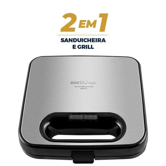SANDUICHEIRA E GRILL BRITANIA BGR16 220V