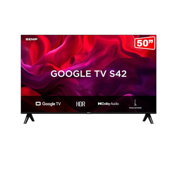 Tv Semp 50P Led FHD 50S42 Google TV Preta