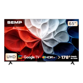 Tv Semp 65P Led Smart 4K 65S62 Google TV Preta