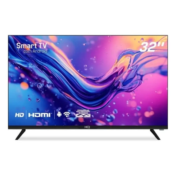 Tv Smart  Hd 32 Polegadas Design Slim HQ Preta