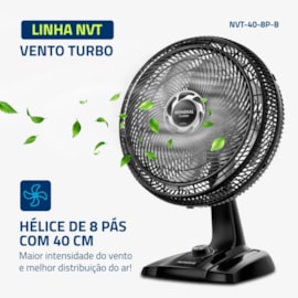 Ventilador 40cm NVT-40-8P-B Mondial