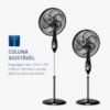 Ventilador Coluna 30cm VT-30C-NB Turbo Mondial