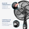 Ventilador Coluna 30cm VT-30C-NB Turbo Mondial