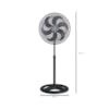 Ventilador de Coluna Ventisol Turbo Premium 6P 127V Preto
