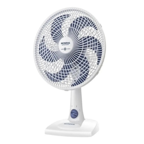 Ventilador de Mesa 30cm Mondial 220V Branco/Azul Escuro