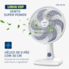 Ventilador de Mesa 30cm Super Power Mondial Branco/Azul Escuro 220V