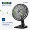 Ventilador de Mesa NVT-40-8P-B 8 pás 40cm 110V Preto Mondial