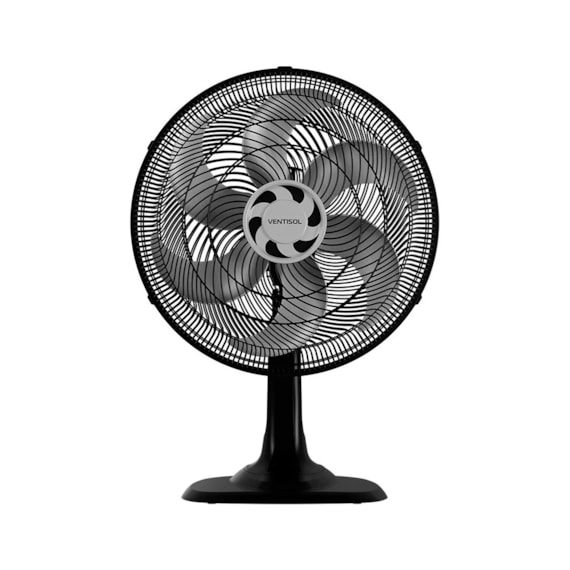 Ventilador de Mesa Ventisol Turbo Premium 6P 127V Preto